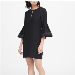 Banana Republic black bell sleeve dress